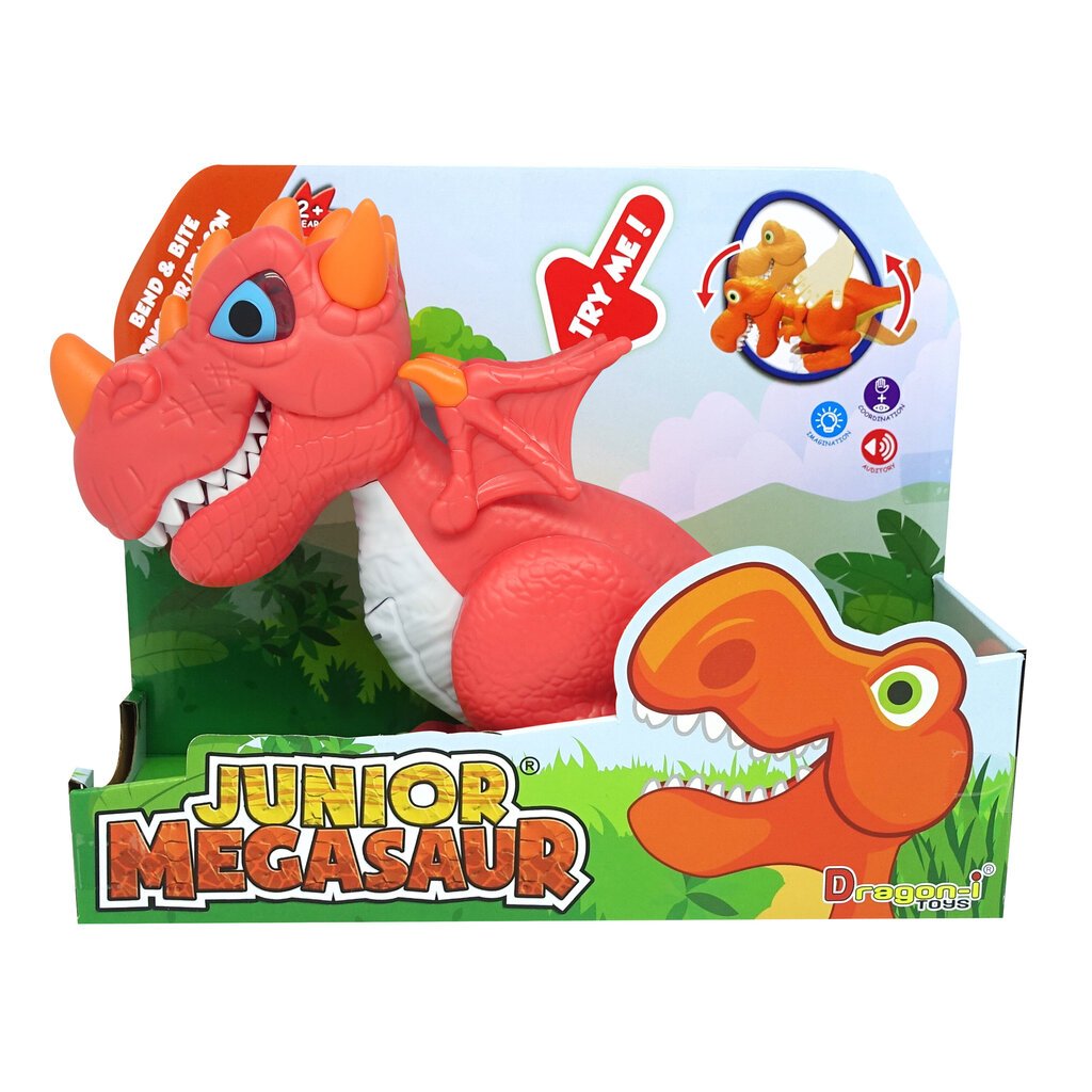 Interaktyvus dinozauras Dragon-i Toys, su šviesomis ir garsu kaina ir informacija | Žaislai berniukams | pigu.lt