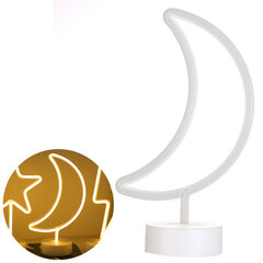 Dekoratyvinė LED lempa Mėnulis, geltona kaina ir informacija | Dekoracijos šventėms | pigu.lt