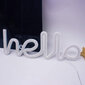 Dekoratyvinė LED lempa Hello, violetinė цена и информация | Dekoracijos šventėms | pigu.lt