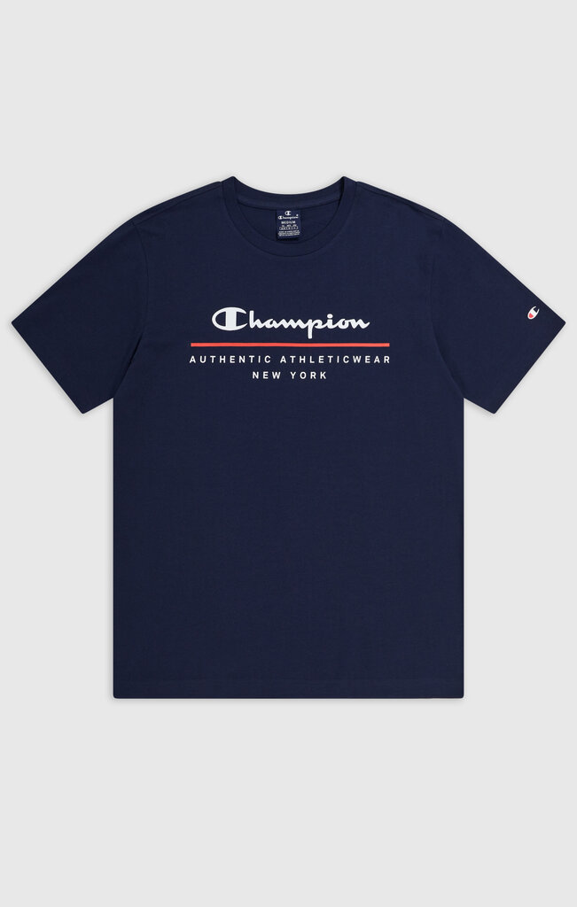 Champion vyriški marškinėliai, tamsiai mėlyni kaina ir informacija | Vyriški marškinėliai | pigu.lt