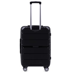 Черный чемодан CODURA среднего размера на 2 колесах. цена и информация | Чемоданы, дорожные сумки | pigu.lt