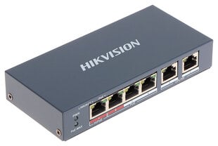 КОММУТАТОР POE DS-3E0106HP-E 4-ПОРТОВЫЙ Hikvision цена и информация | Коммутаторы (Switch) | pigu.lt