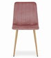 4-ių kėdžių komplektas, rožinis/rudas kaina ir informacija | Virtuvės ir valgomojo kėdės | pigu.lt