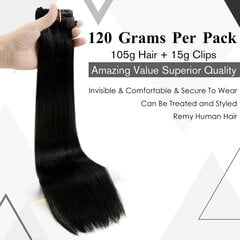 Prisegami plaukai LaaVoo, 50 cm kaina ir informacija | Plaukų aksesuarai | pigu.lt