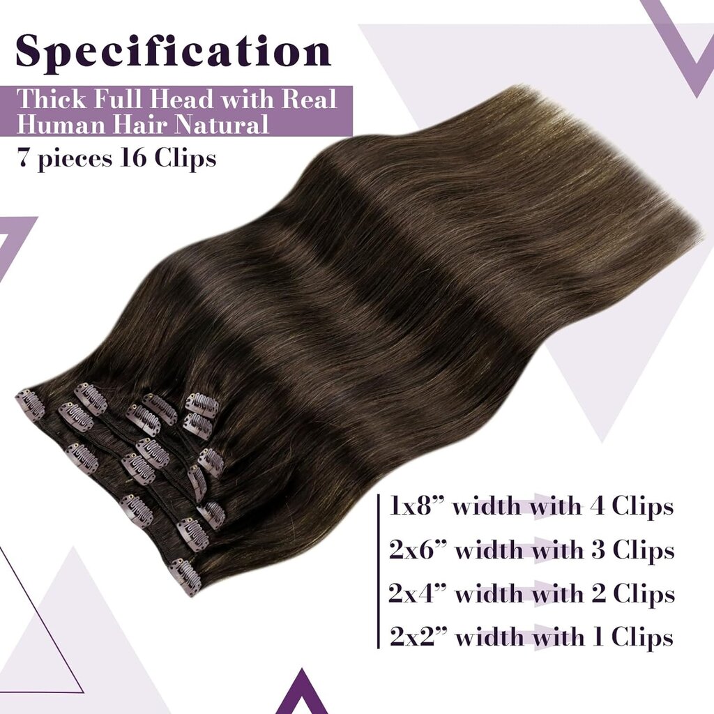 Prisegami plaukai LaaVoo, 35 cm kaina ir informacija | Plaukų aksesuarai | pigu.lt