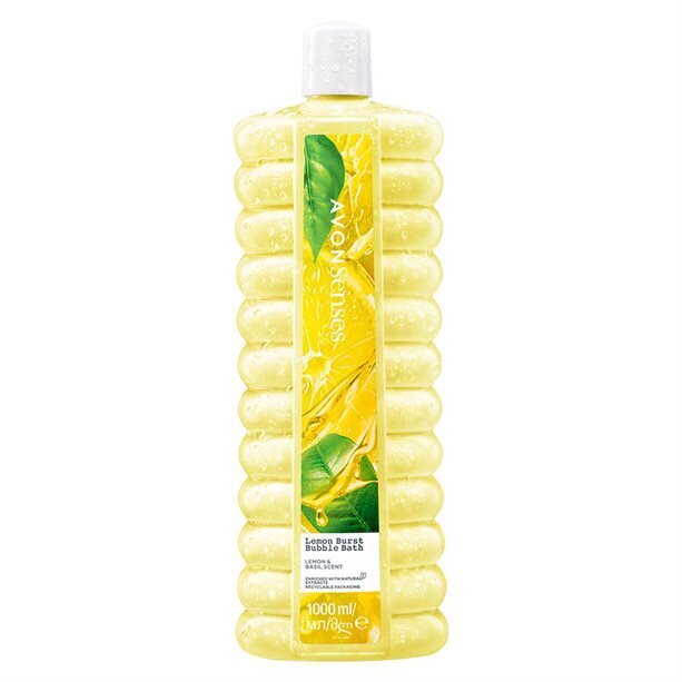 Vonios putos su citrinos ir baziliko aromatu Avon Lemon Burst, 1000 ml kaina ir informacija | Dušo želė, aliejai | pigu.lt