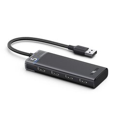 Ugreen CM653 HUB with 4 USB-A ports and USB-A power cable - black цена и информация | Адаптеры, USB-разветвители | pigu.lt