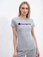 Marškinėliai moterims Champion 109713-EM006, pilki kaina ir informacija | Marškinėliai moterims | pigu.lt