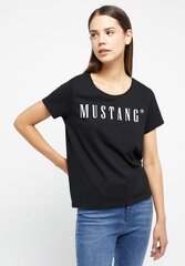 Mustang marškinėliai moterims 4058823667234, juodi kaina ir informacija | Marškinėliai moterims | pigu.lt