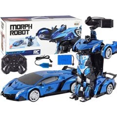 Rc automobilis/transformeris Lean Toys 1:10, mėlynas цена и информация | Игрушки для мальчиков | pigu.lt