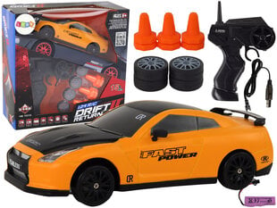 Nuotoliniu būdu valdomas automobilis Sports Car R/C 1:24 Lean Toys, oranžinis цена и информация | Игрушки для мальчиков | pigu.lt