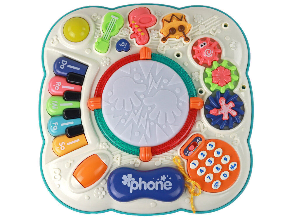 Veiklos stalas Lean Toys su garsais ir šviesomis kaina ir informacija | Žaislai kūdikiams | pigu.lt