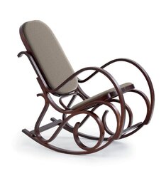Кресло-качалка Halmar Max Bis Plus темно коричневая с гобеленом цена и информация | Кресла в гостиную | pigu.lt