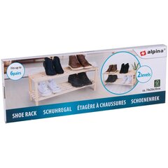 Полка для обуви Alpina, коричневая. цена и информация | Полки для обуви, банкетки | pigu.lt