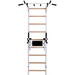 Gimnastikos kopėčios su strypu BenchK 232W, 67x240cm, baltos kaina ir informacija | Gimnastikos sienelės | pigu.lt