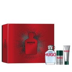 Kosmetikos rinkinys Hugo Boss Hugo Man EDT vyrams: Tualetinis vanduo 125 ml + pieštukinis dezodorantas 75 ml + dušo gelis 50 ml kaina ir informacija | Kvepalai vyrams | pigu.lt