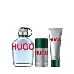 Kosmetikos rinkinys Hugo Boss Hugo Man EDT vyrams: Tualetinis vanduo 125 ml + pieštukinis dezodorantas 75 ml + dušo gelis 50 ml цена и информация | Мужские духи | pigu.lt
