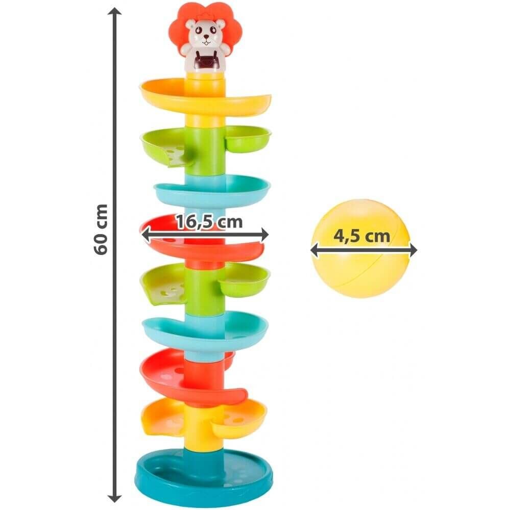 Rutuliukų trasa Bokštas su kamuoliukais kūdikiams, 60 cm kaina ir informacija | Žaislai kūdikiams | pigu.lt