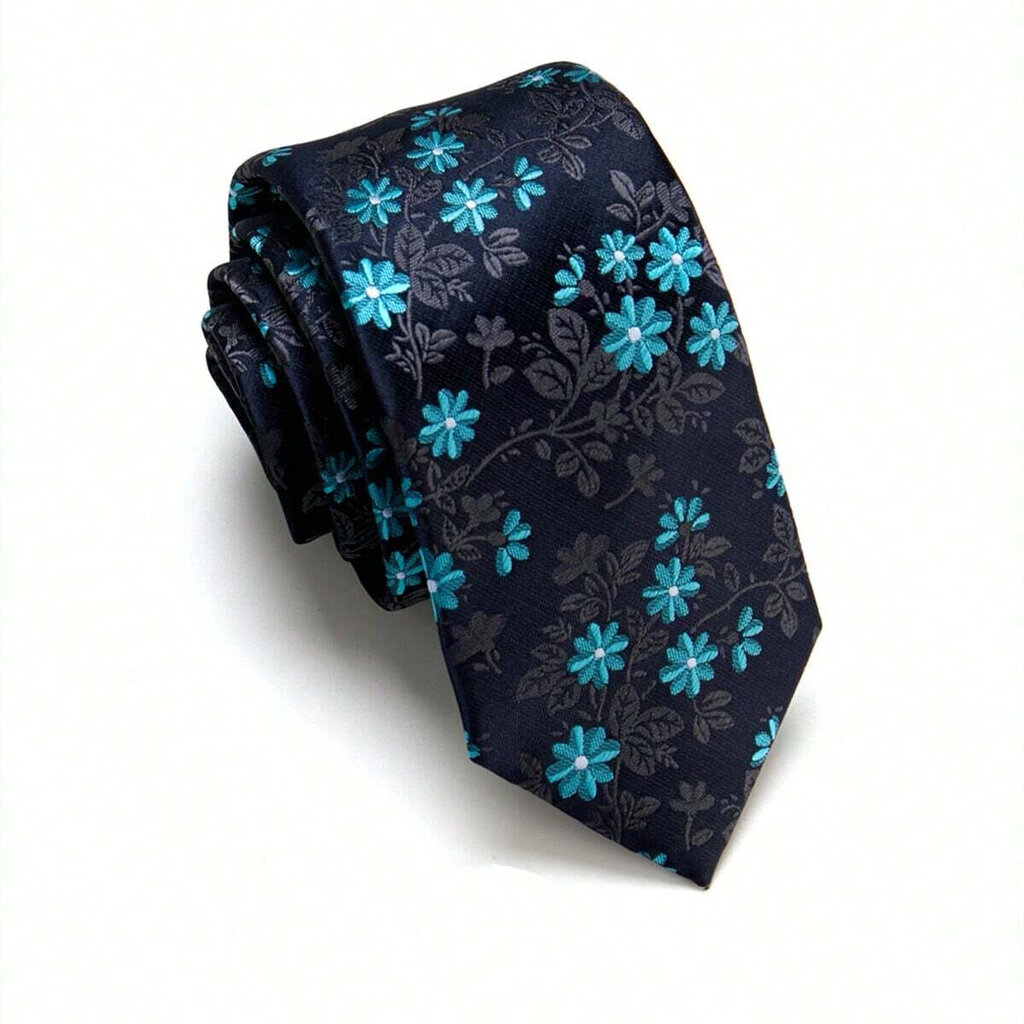 Vyriškas kaklaraištis mėlynas su gelytėm kaina ir informacija | Kaklaraiščiai, peteliškės | pigu.lt