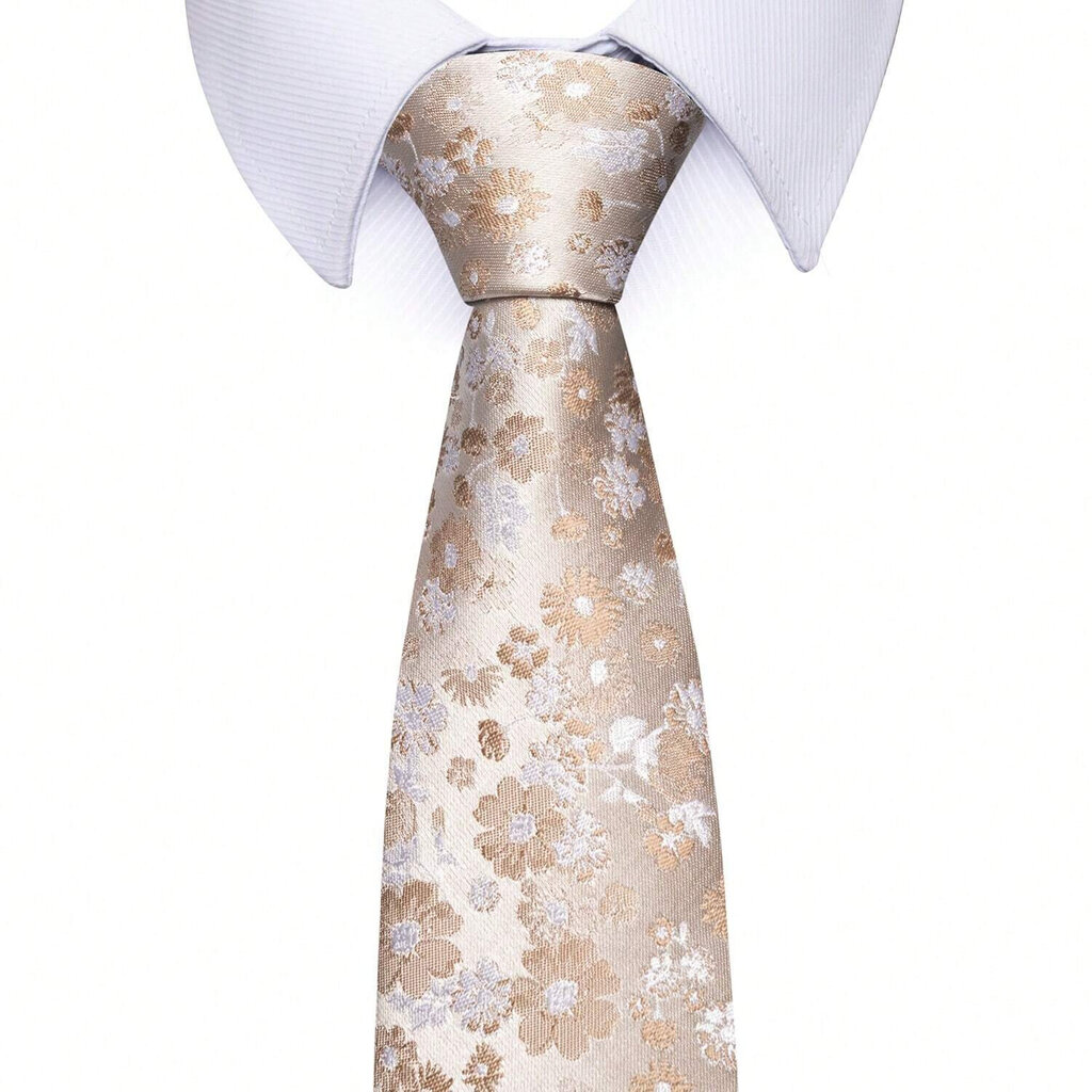 Vyriškas kaklaraištis smėlio spalvos kaina ir informacija | Kaklaraiščiai, peteliškės | pigu.lt