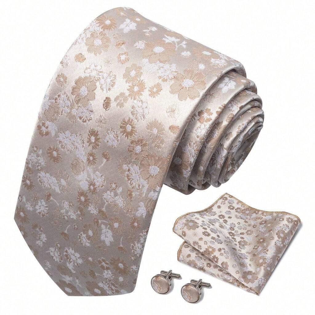 Vyriškas kaklaraištis smėlio spalvos kaina ir informacija | Kaklaraiščiai, peteliškės | pigu.lt