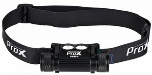 Priekinis žibintas ProX Aries II 2xCREE XM-L2, juodas цена и информация | Велосипедные фонари, отражатели | pigu.lt