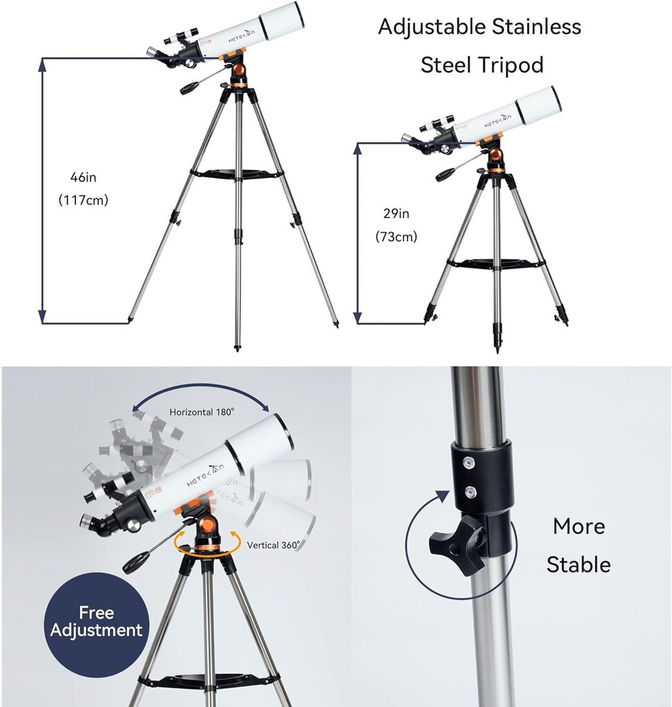 Hetekan refraktorinis teleskopas kaina ir informacija | Teleskopai ir mikroskopai | pigu.lt