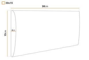 Minkšta sienos plokštė Ravio, 30x15 cm, ruda kaina ir informacija | Minkštos sienų plokštės | pigu.lt