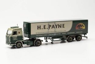 Scania 143 Kühlkoffer-Sattelzug H.E. Payne 315661 Herpa 1:87 kaina ir informacija | Kolekciniai modeliukai | pigu.lt