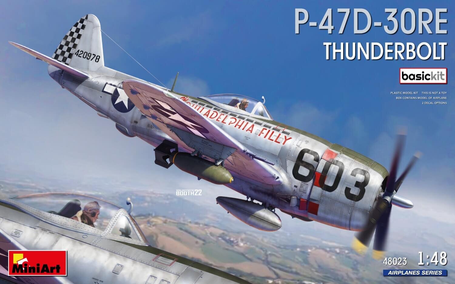 Klijuojamas modelis MiniArt 48023 P-47D-30RE Thunderbolt Basic Kit 1/48 цена и информация | Klijuojami modeliai | pigu.lt