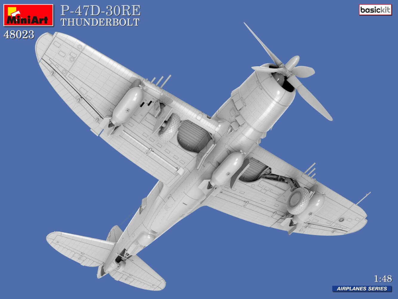 Klijuojamas modelis MiniArt 48023 P-47D-30RE Thunderbolt Basic Kit 1/48 цена и информация | Klijuojami modeliai | pigu.lt