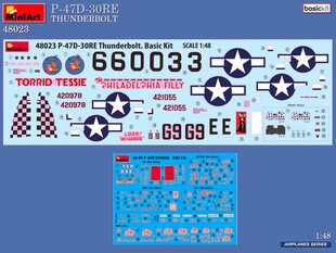 Сборная пластиковая модель. Miniart - Republic P-47D-30RE Thunderbolt Basic Kit, 1/48, 48023 цена и информация | Склеиваемые модели | pigu.lt