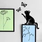 Interjero lipdukas Katė su drugeliais kaina ir informacija | Interjero lipdukai | pigu.lt