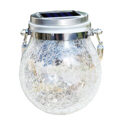 Lauko LED šviestuvas Garden Solar Lantern/ Hanging Solar, L dydis, baltas цена и информация | Уличные светильники | pigu.lt