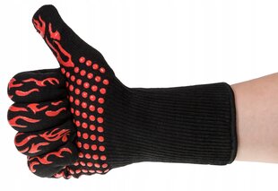 Термостойкие перчатки BK, 35 см, черные цена и информация | Аксессуары для гриля и барбекю | pigu.lt