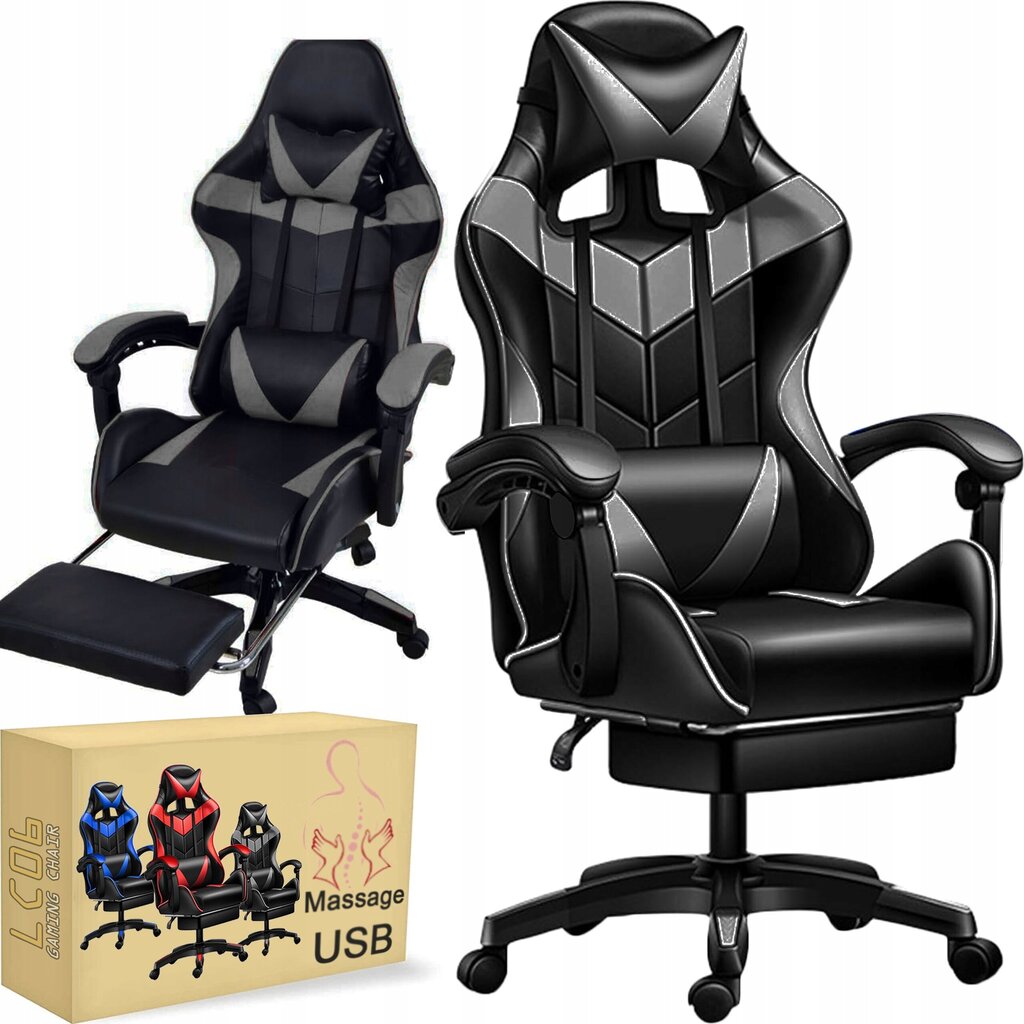 Žaidimų kėdė Memfis, pilka цена и информация | Biuro kėdės | pigu.lt