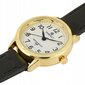 Moteriškas laikrodis kvarcinis aukso spalvos Perfect 273 juodu odiniu dirželiu kaina ir informacija | Moteriški laikrodžiai | pigu.lt