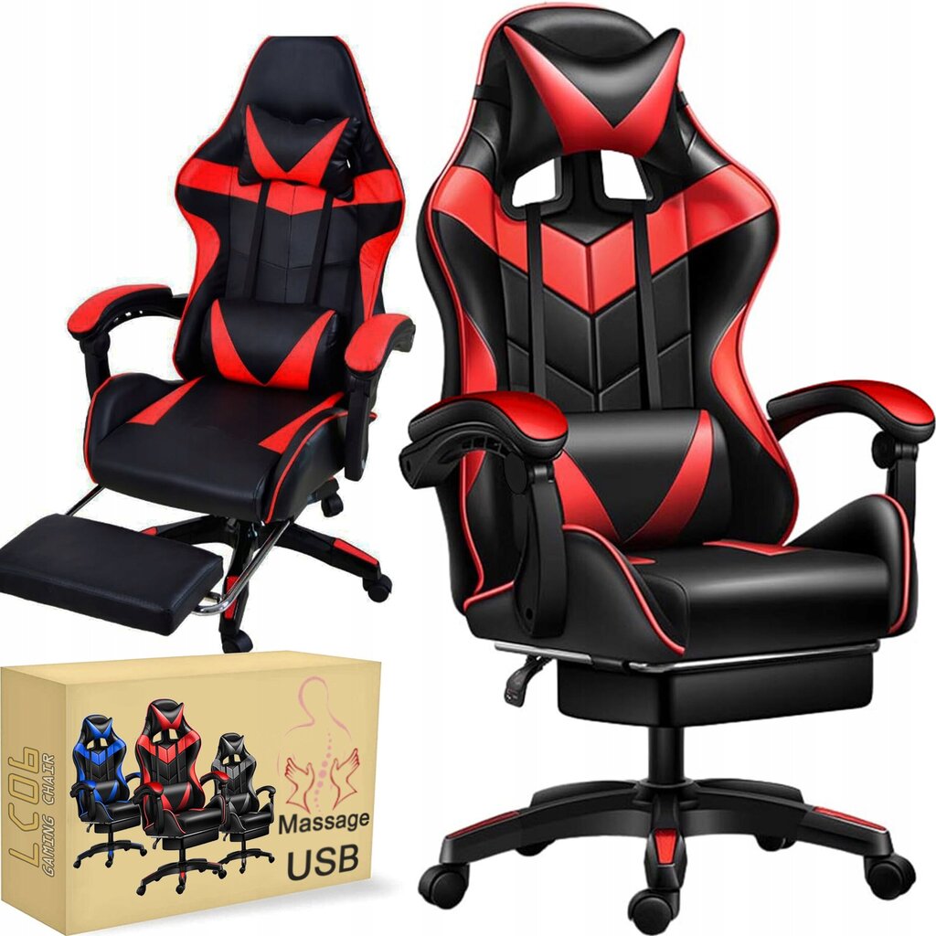 Žaidimų kėdė Memfis, raudona kaina ir informacija | Biuro kėdės | pigu.lt