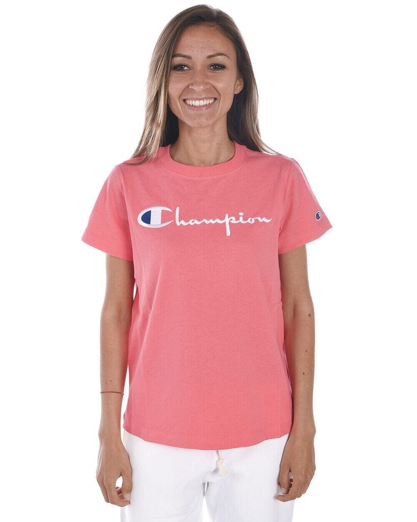 Champion marškinėliai moterims 110992, rožiniai kaina ir informacija | Marškinėliai moterims | pigu.lt
