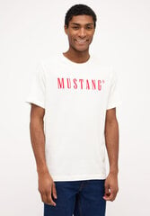 Мужская футболка Mustang, белая цена и информация | Футболка мужская | pigu.lt