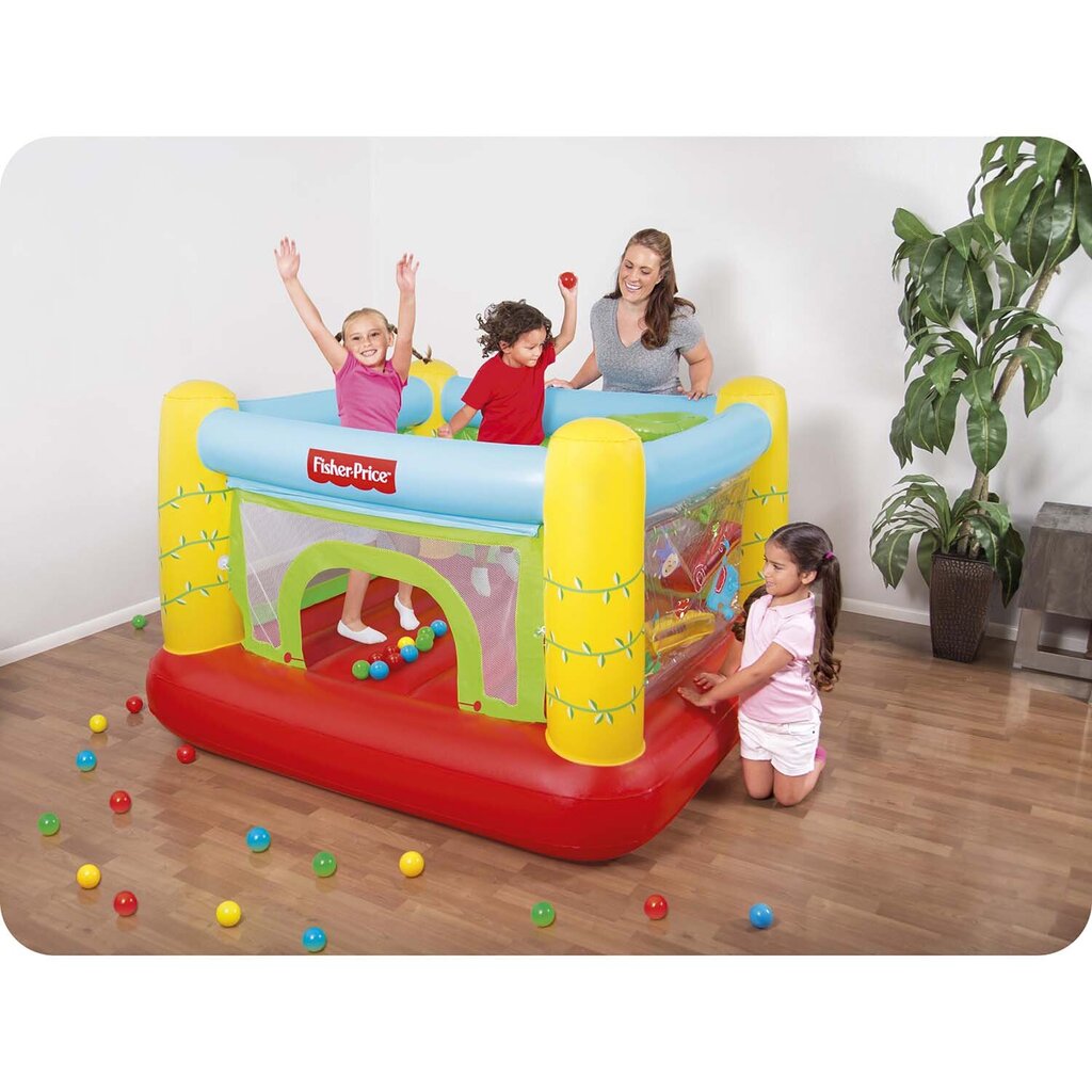 Pripučiamas batutas Bestway Fisher-Price 175 x 173 x 114 cm kaina ir informacija | Pripučiamos ir paplūdimio prekės | pigu.lt