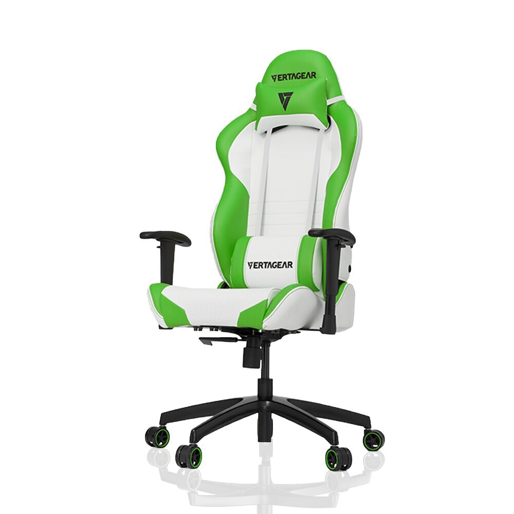 Žaidimų kėdė Vertagear VG-SL2000, balta/žalia kaina ir informacija | Biuro kėdės | pigu.lt