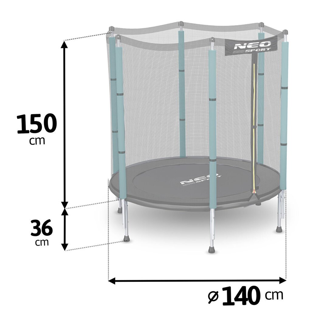 Sodo batutas vaikams Neo Sport, 140 cm kaina ir informacija | Batutai | pigu.lt