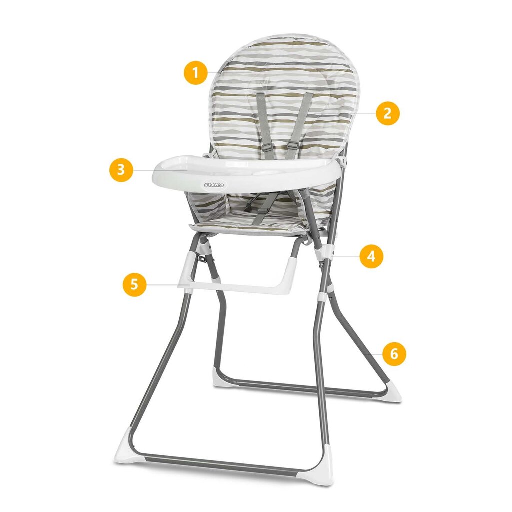 Maitinimo kėdė, Fando, stripped kaina ir informacija | Maitinimo kėdutės | pigu.lt
