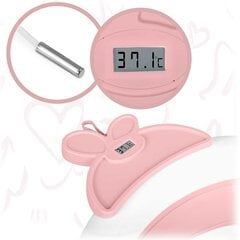 Детская ванночка с термометром, бело-розовая цена и информация | Товары для купания | pigu.lt