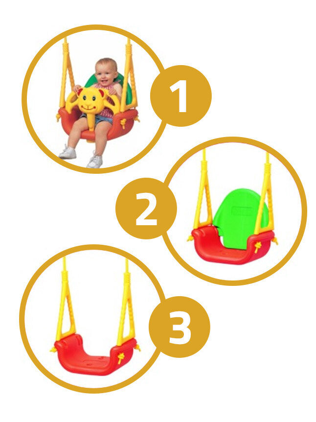 Sūpynės kūdikiams su saugos diržu Edu-Play Teddy Bear. kaina ir informacija | Sūpynės | pigu.lt