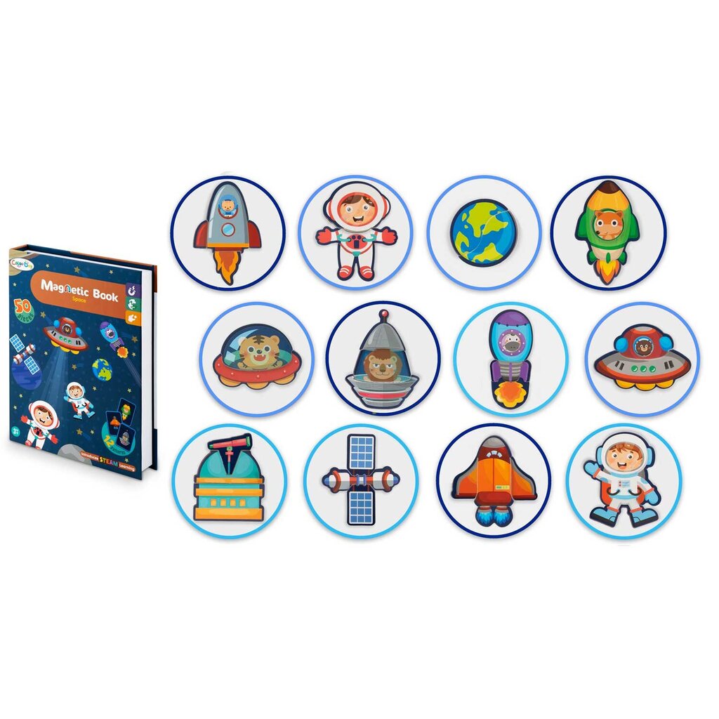 Magnetinė knyga kosmosas, 50d. kaina ir informacija | Lavinamieji žaislai | pigu.lt