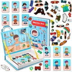 Магнитная книга-пазл Костюмы для мальчиков цена и информация | Развивающие игрушки | pigu.lt