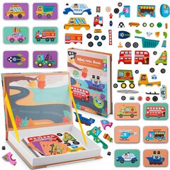 Магнитная книга-пазл Транспортные средства цена и информация | Развивающие игрушки | pigu.lt
