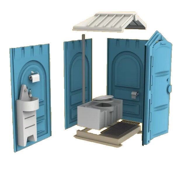 Plastikinis lauko tualetas ECOStyle Standart, surinktas, žalias kaina ir informacija | Sodo nameliai, malkinės, pastogės | pigu.lt